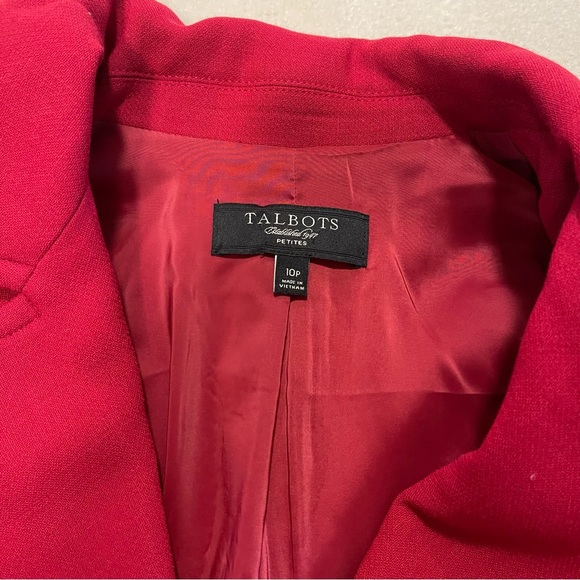 Red Blazer Coat Talbots - Picture 5 of 5